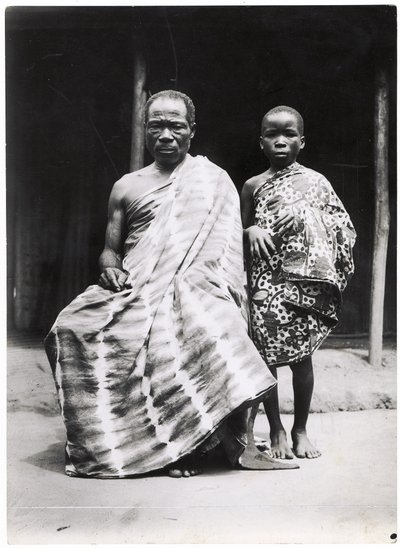 An Ivory-Coast Christian and his son, c.1935 by F. Rodet